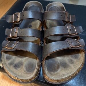 Adolfo Vintage Leather Brown Men's Sandals